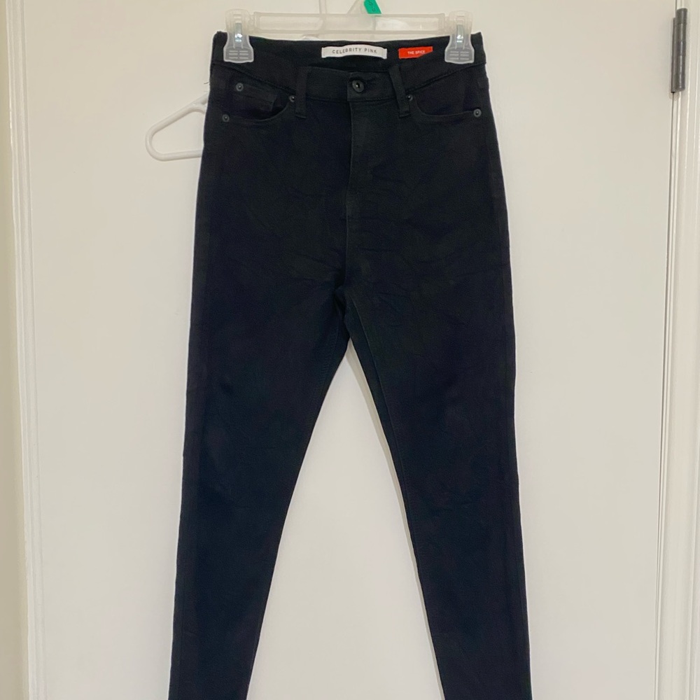 🔥🔥 Celebrity Pink Black Skinny Jeans !!